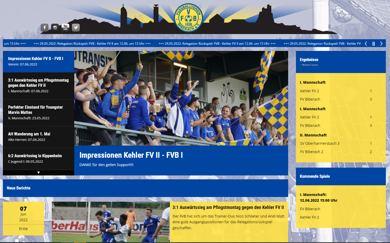 Homepage FV Biberach